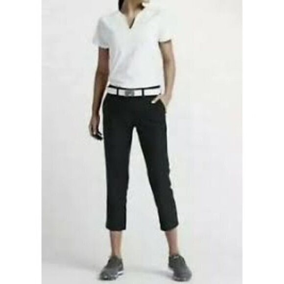 2/$30 Nike Golf Dri-Fit Tournament Crop Pant Black 4 Stretch Active